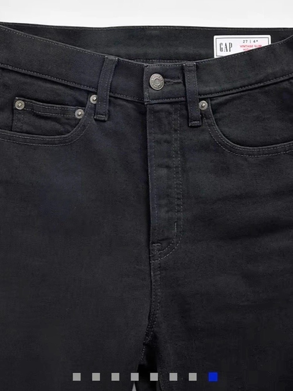 Gap High Rise Vintage Slim Jeans Black Waist 31 (12RS) - Picture 5 of 8